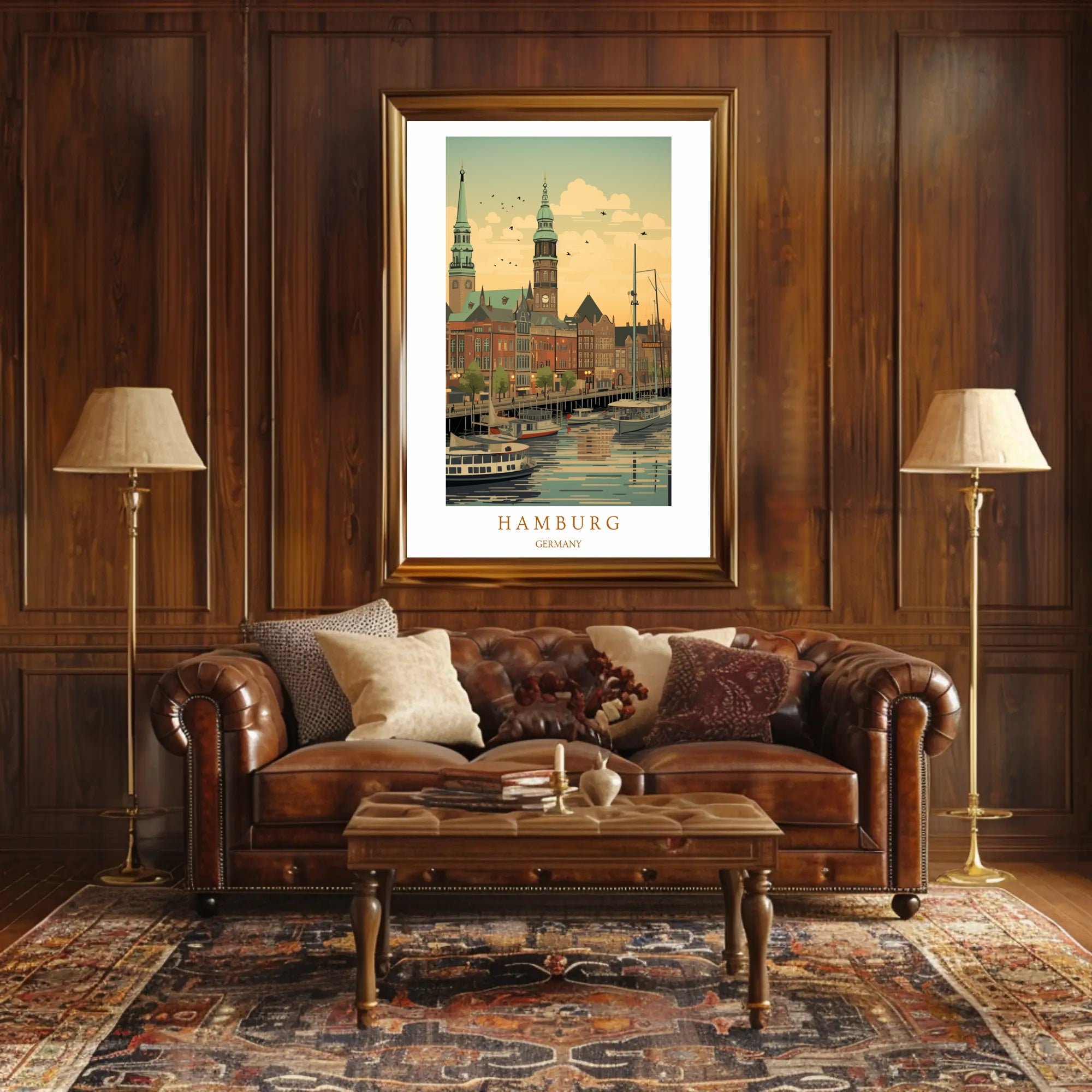 Scenic View of Hamburg Poster PosterGoat