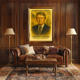 Jimmy Carter 39th President of the United States Vintage Watercolor Poster