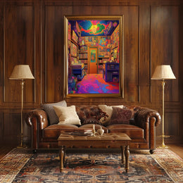 Vibrant Psychedelic Room Poster