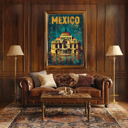 Mexico City Architectural Poster