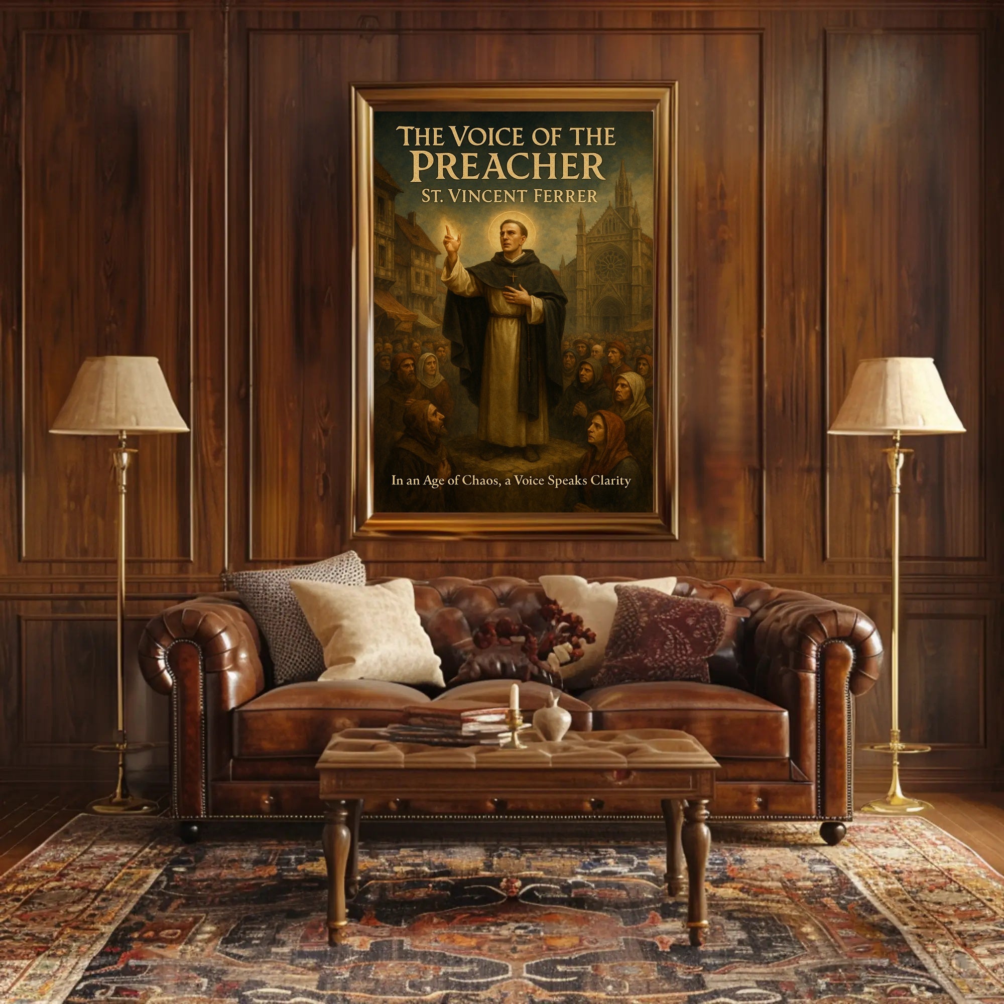 St. Vincent Ferrer in Medieval Town Cultural or Heritage Poster PosterGoat