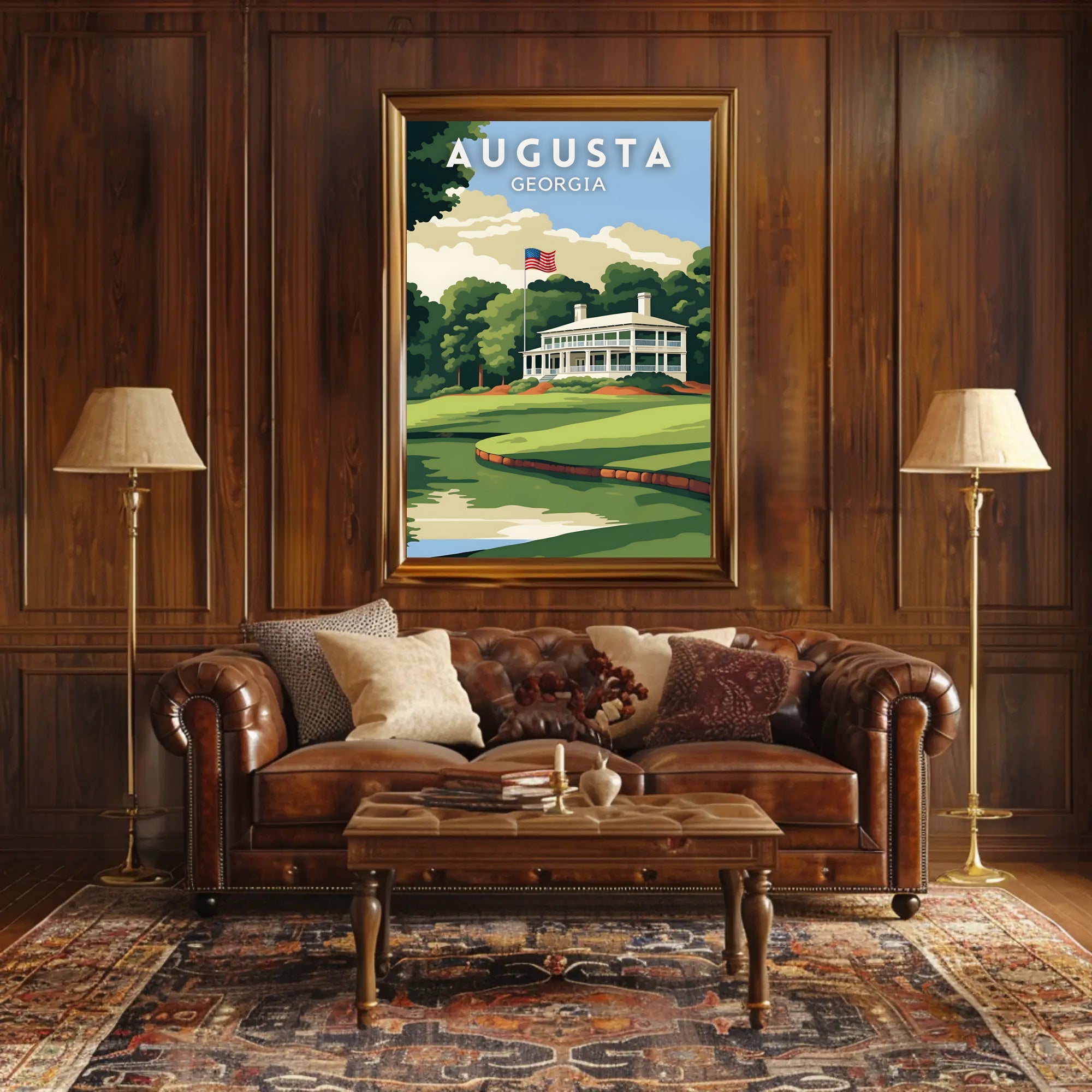 Augusta National Golf Club Vintage Travel Poster