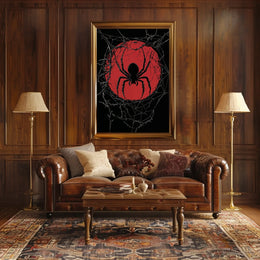 Spider Silhouette Graphic Ominous Dark Poster