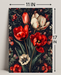 Botanical Elegance: Artistic Tulip Bouquet Poster