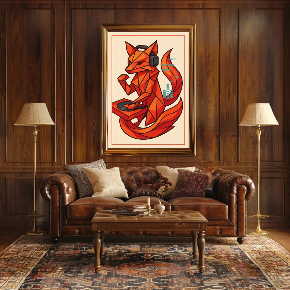 Geometric Dj Fox Poster