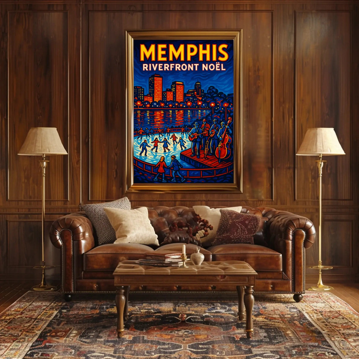 Memphis Riverfront Noël Poster