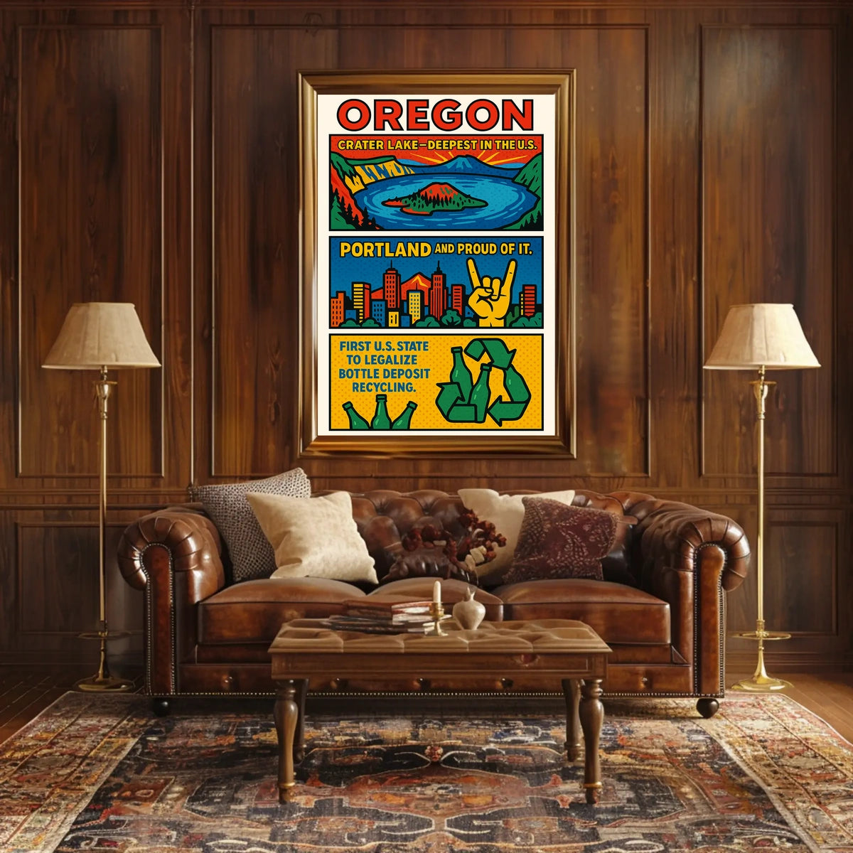 Oregon Pioneering Bottle Deposit Poster