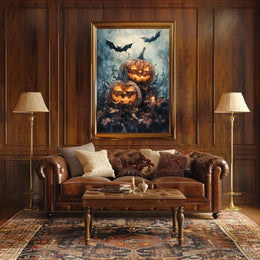 Halloween Pumpkin Glow: Abstract, Artistic, or Pop Culture Poster