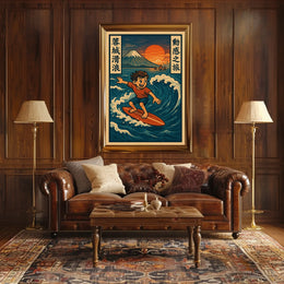Surfing Adventure in Japan Poster