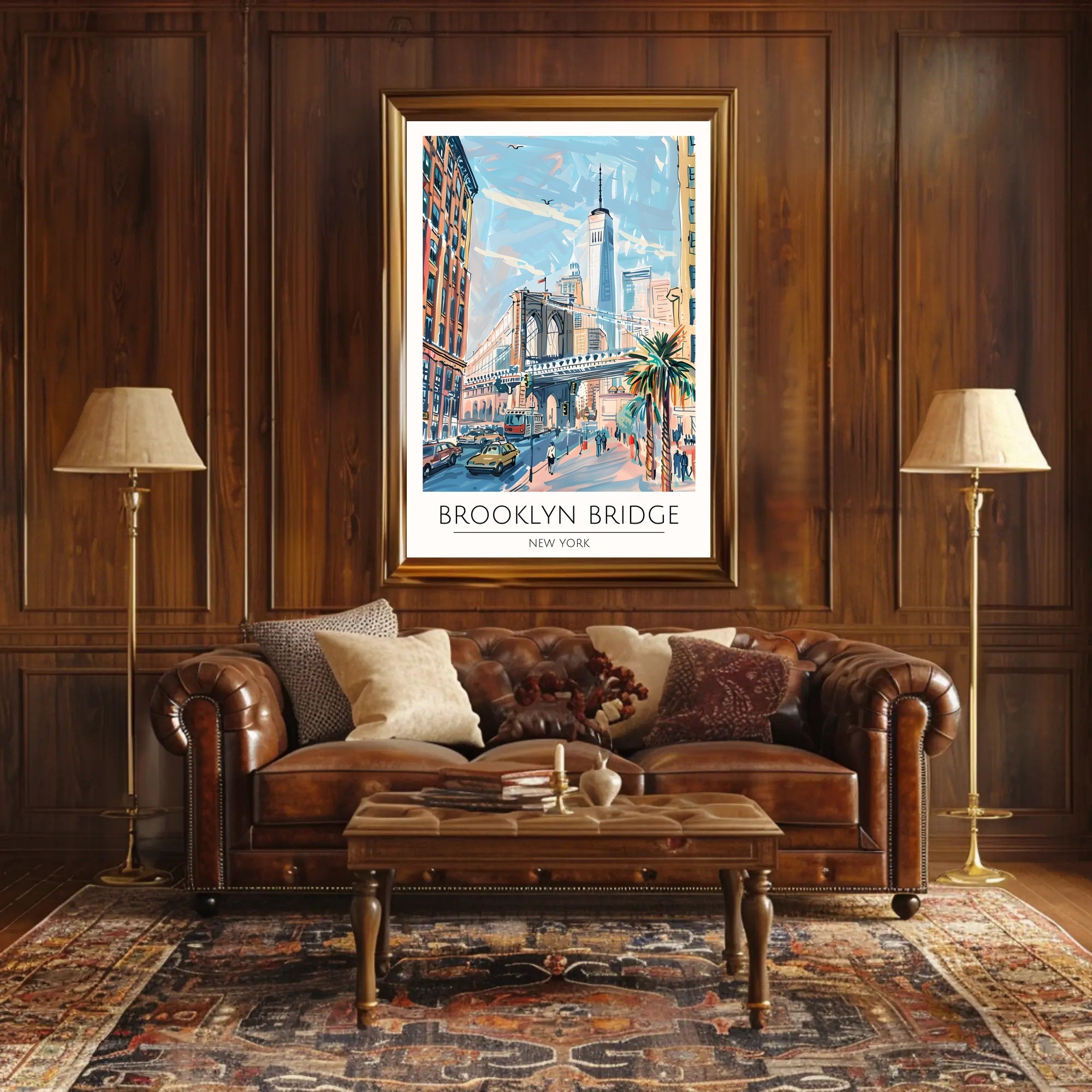 Brooklyn Bridge in New York Poster PosterGoat