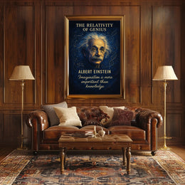Einstein Relativity Vintage Art Poster: Inspire Creativity