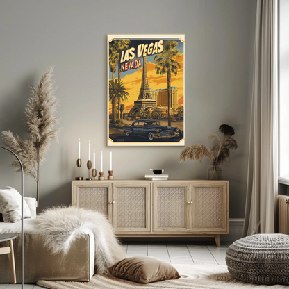 Las Vegas Retro Poster Vintage Style Poster