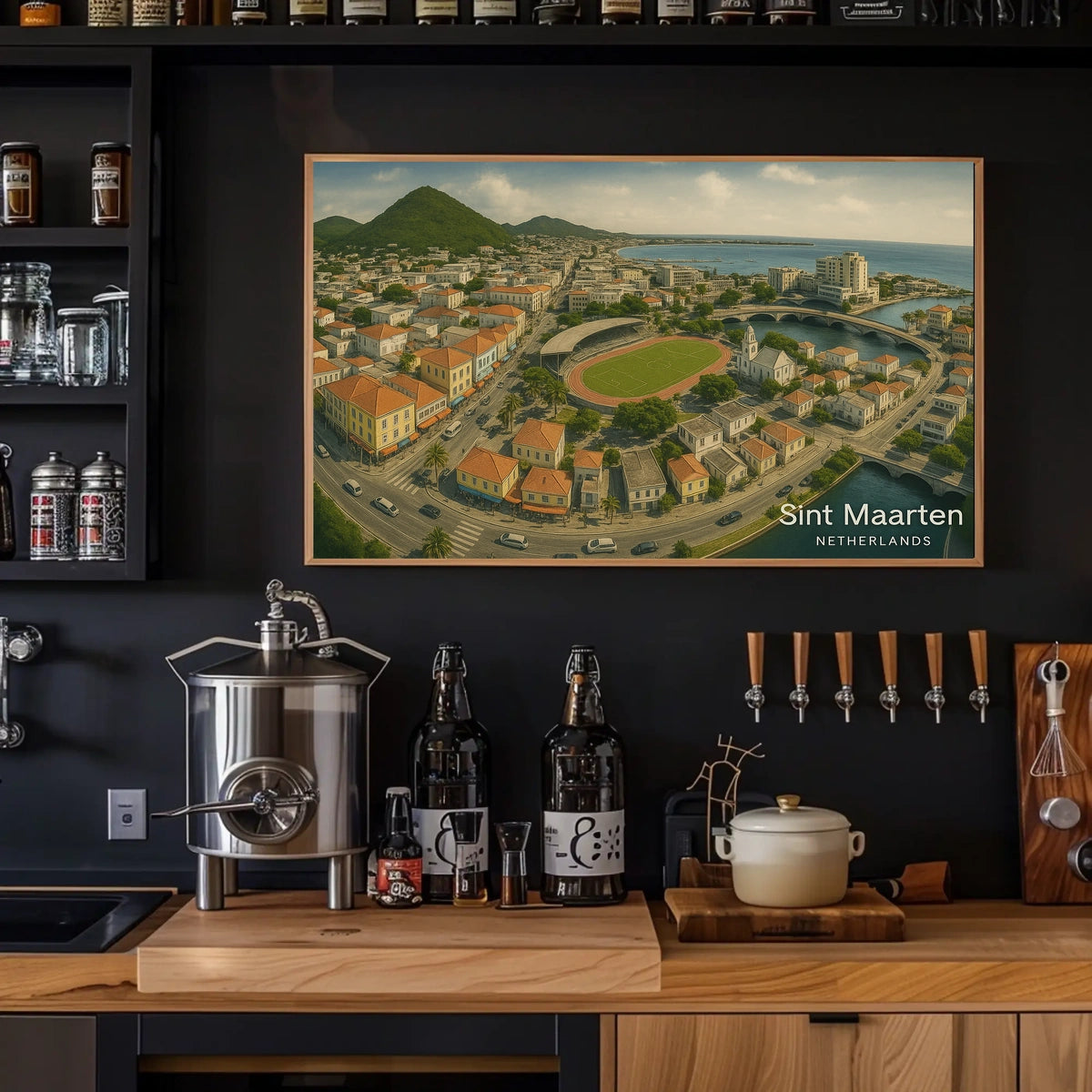 Sint Maarten Aerial View Poster