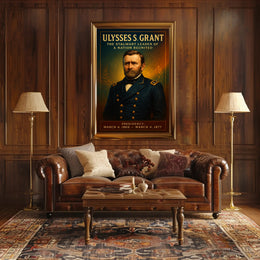 Ulysses S. Grant Vintage Presidential Poster Historical or Presidential Poster
