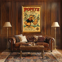 Popeye Vintage Poster Sailor Man Retro Wall Art