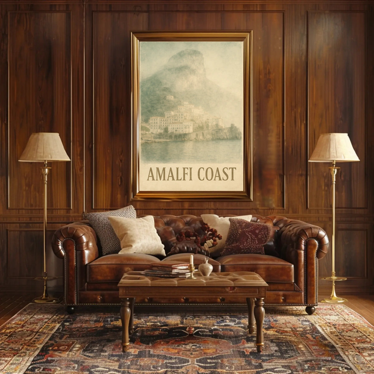 Amalfi Coast Poster Wall Art 18x24 Scenic Print Decor