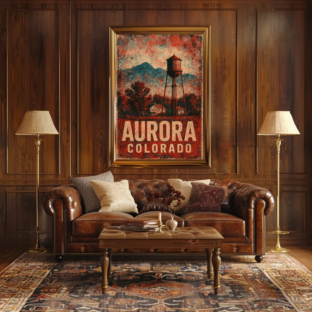 Aurora Cityscape Colorado Photography Realism Poster