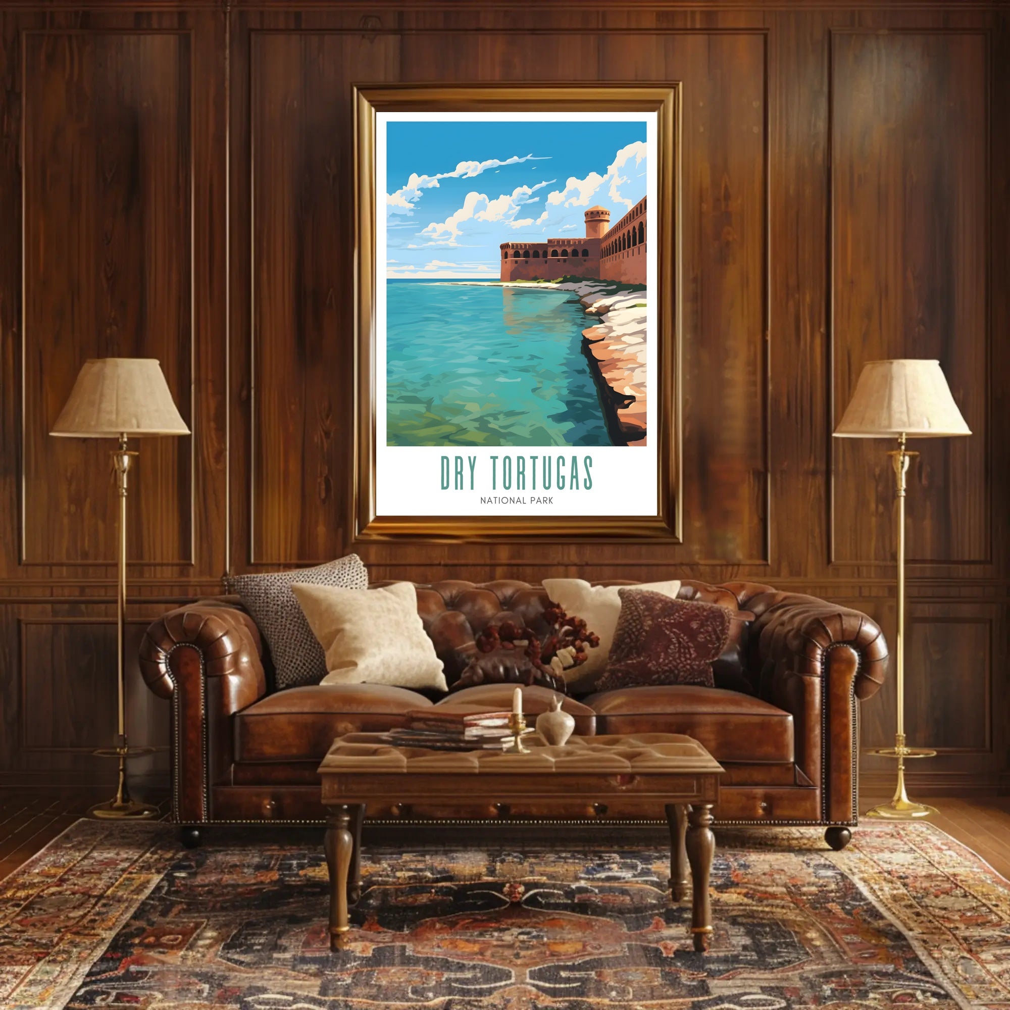 Dry Tortugas Travel Poster Vintage Wall Art Print