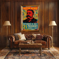 Chester A. Arthur 21st President of the United States Street Art Mashup Poster