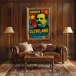 Grover Cleveland 22nd President of the United States Graffiti Pop Art Poster