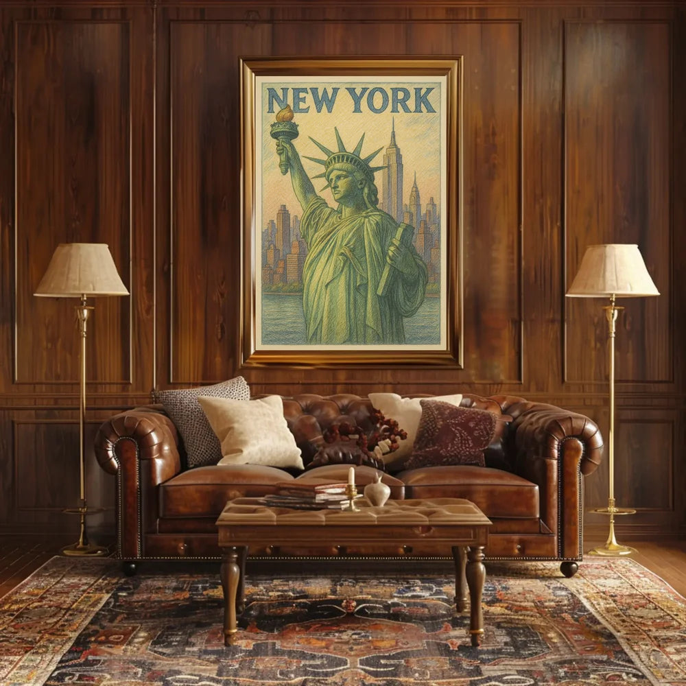 New York Poster Art Premium Museum Print For Living Rooms