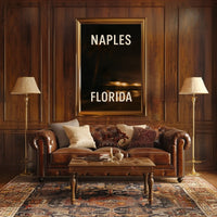 Naples Florida Poster Wall Art Coastal Cityscape Print
