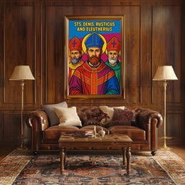 Saints Denis, Rusticus, and Eleutherius Poster