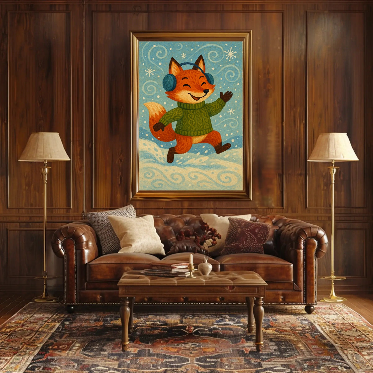 Winter Fox Delight Poster