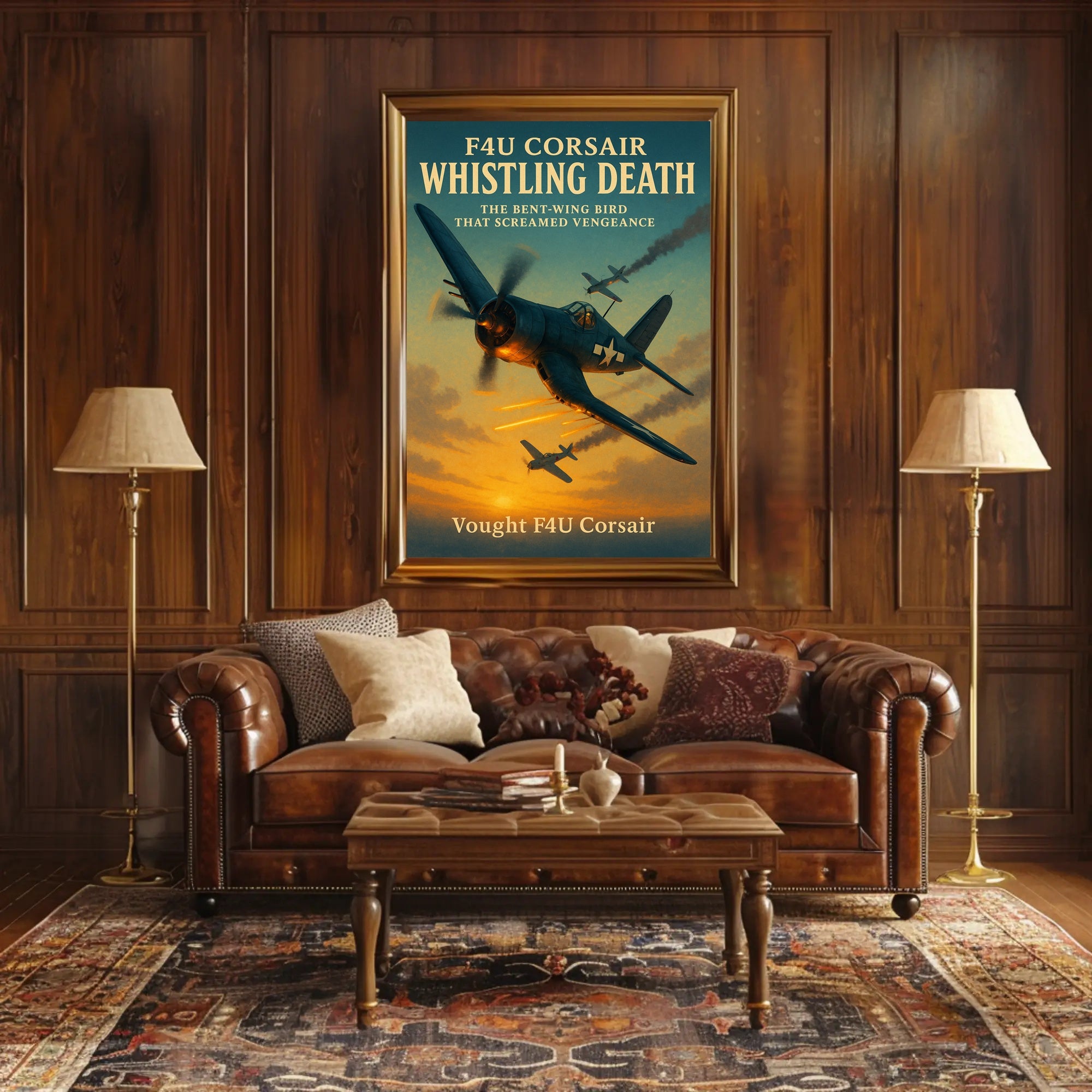 F4U Corsair Fighter WWII Poster