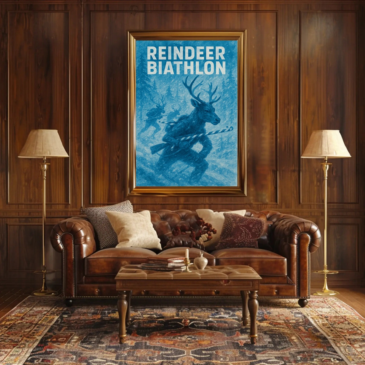 Reindeer Biathlon Poster