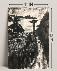 Rio De Janeiro Artistic Cityscape Poster