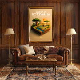 Discover Botswana Poster PosterGoat