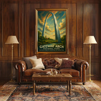 Gateway Arch Adventure in Urban or Cityscape Poster