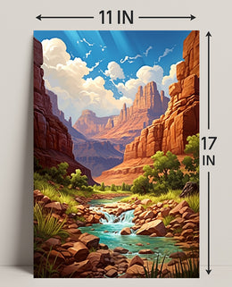 Majestic Canyon Landscape Poster