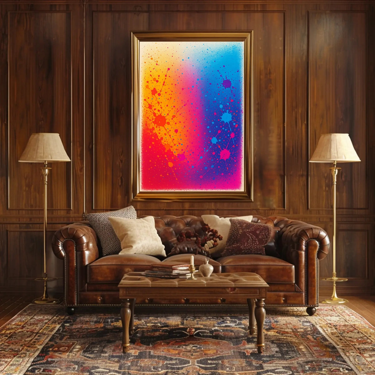 Colorful Splatter Art Poster