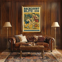 1950s Basketball Sports Poster