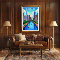 Chicago River Walk Poster