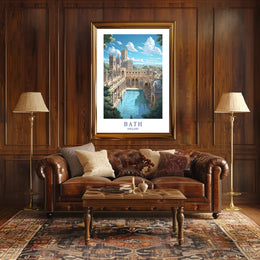 Historic Bath, England Travel Poster PosterGoat
