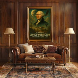George Washington Neoclassical Realism Presidential Portrait Inspired Patriot Poster