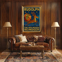 Rudolph Reindeer Poster