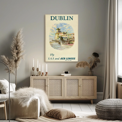 Vintage Poster - Dublin Aer Lingus Airport