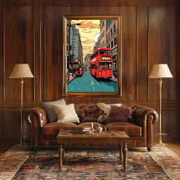 Urban Sunset Journey Poster