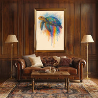 Vibrant Sea Turtle Poster