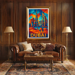 Vibrant Dubai Poster Premium Archival Print 18x24 For Homes