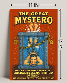 The Great Mystero Underwater Escape Poster PosterGoat