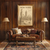New York City Landmarks Poster