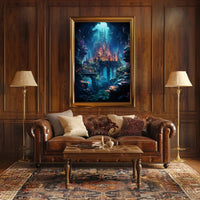 Enchanted Underwater City Poster