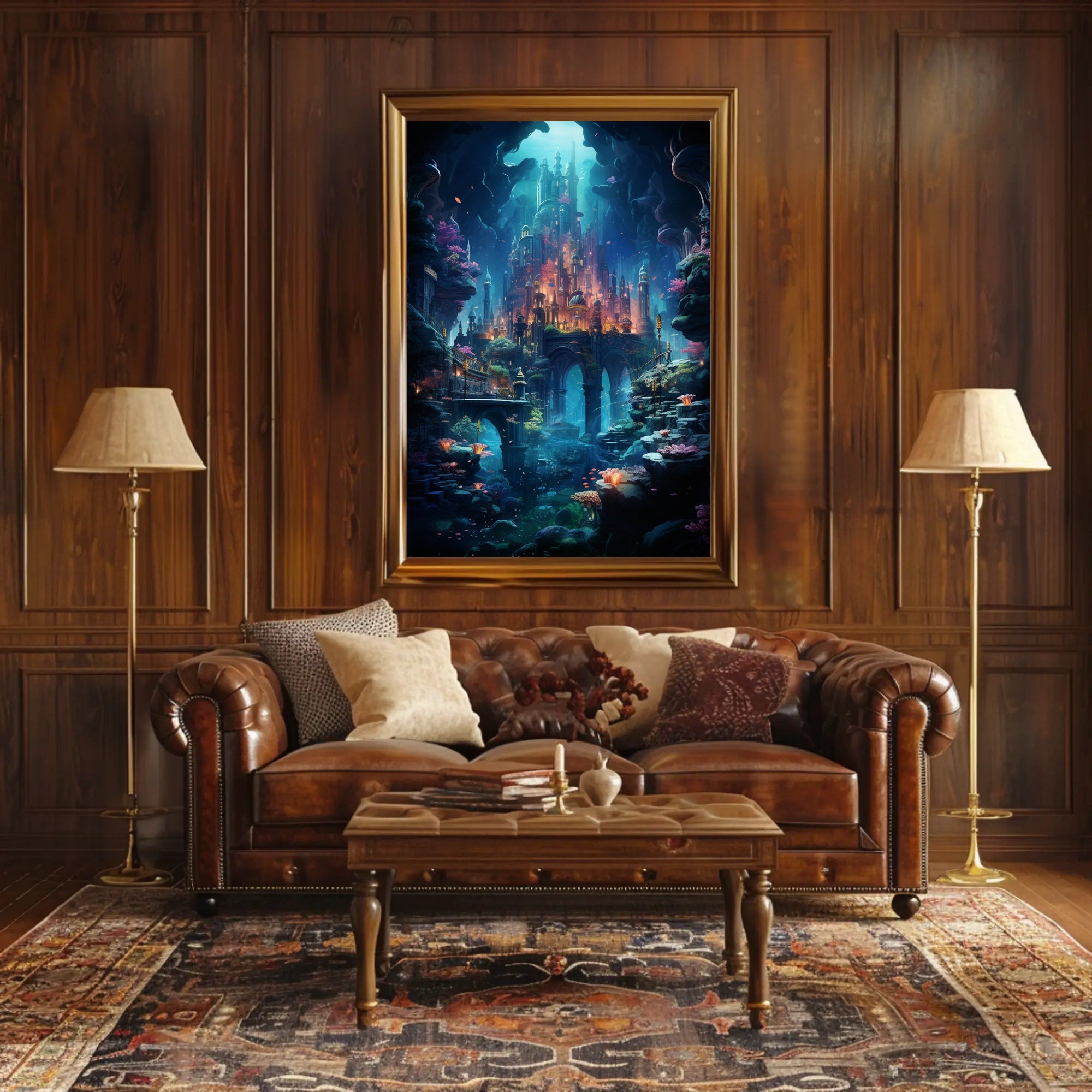 Enchanted Underwater City Poster