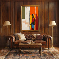 Cultural Silhouettes Vibrant Poster Wall Art