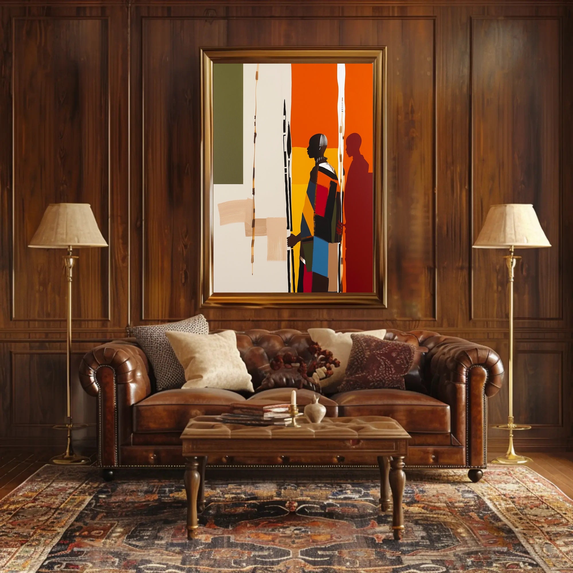 Cultural Silhouettes Vibrant Poster Wall Art